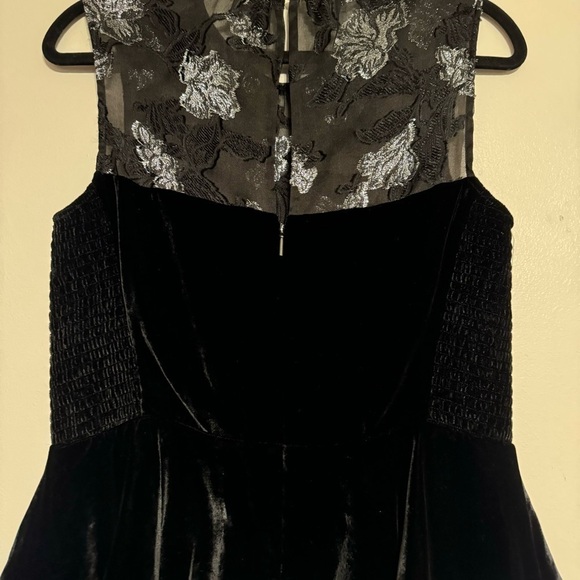 Rebecca Taylor Organza Velvet Sleeveless Peplum Top - Size 10 - Picture 9 of 12